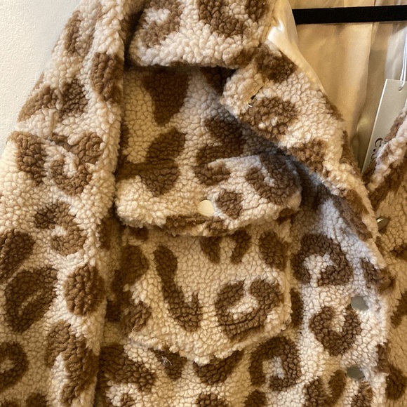 NWT Leopard print cozy teddy jacket - Picture 2 of 6